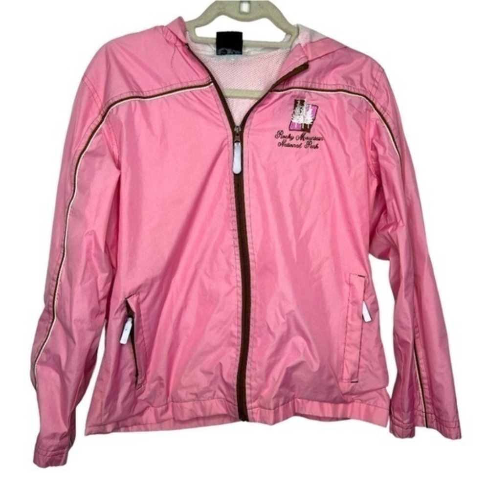 Rocky Mountain National Park Windbreaker Pink  Size Small